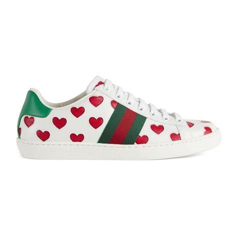 gucci ace sneaker heart